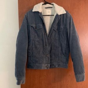 Denim jacket with fleece inside